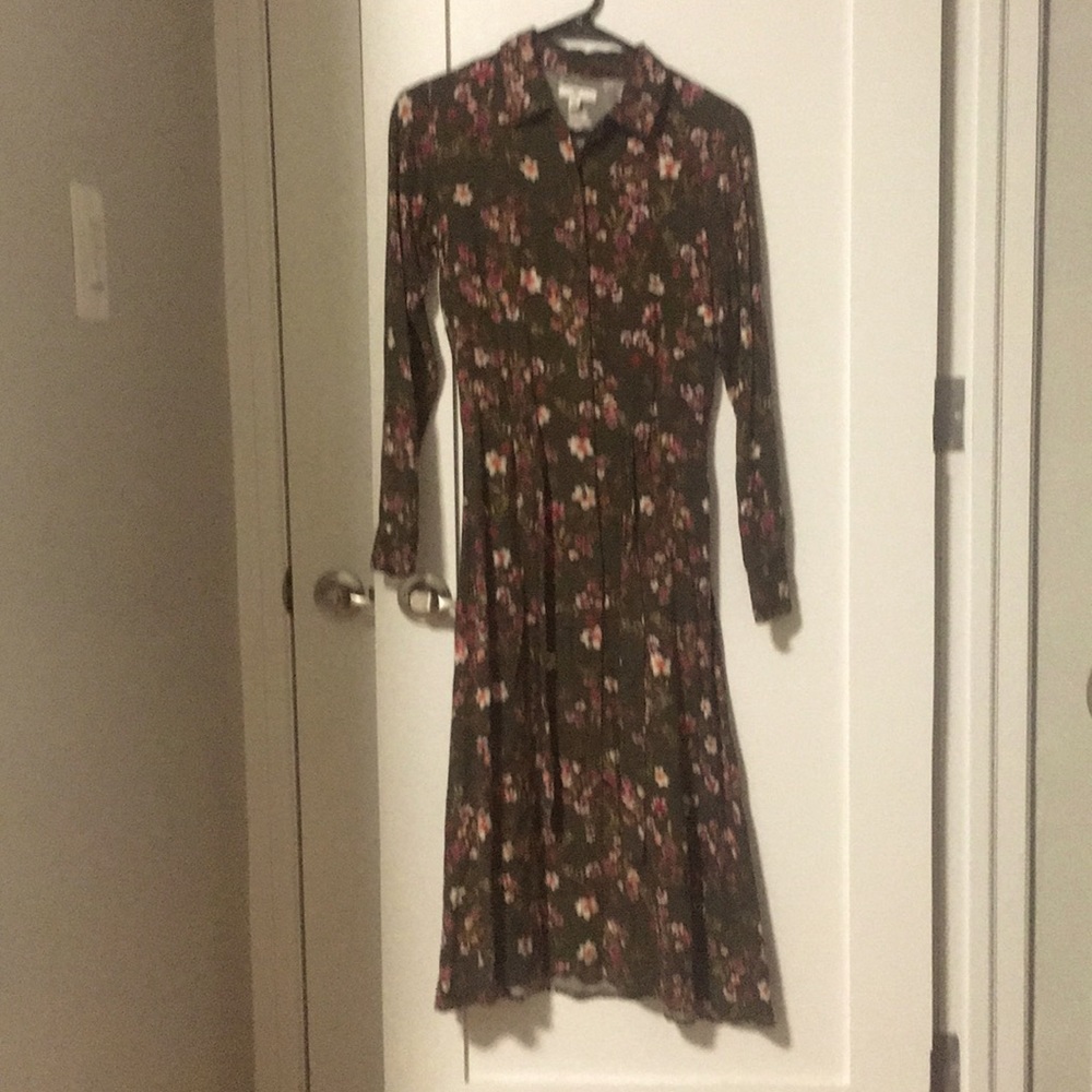 Vintage Flower Green Dress